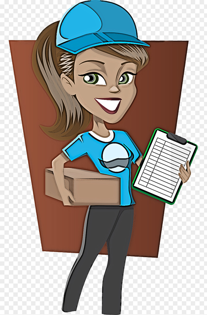 Cartoon Package Delivery Reading Employment PNG