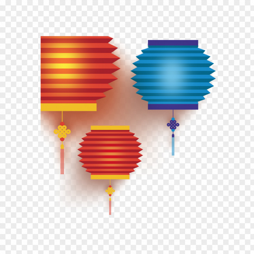 Colorful Lanterns Elements Lantern Chinese New Year Icon PNG