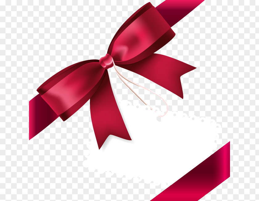 Fine Ribbon Bow Red PNG