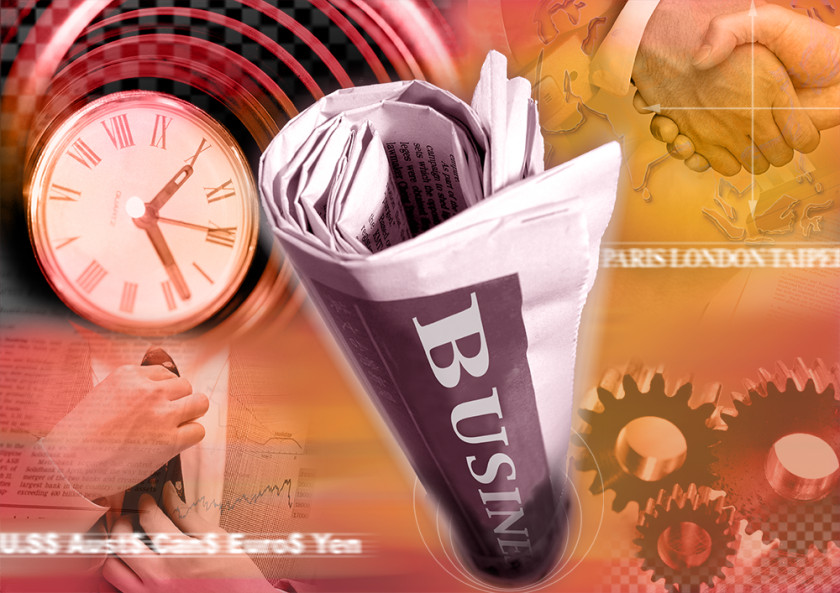 Newspapers Coins Stock Market Business Hours Collaboration Icon PNG