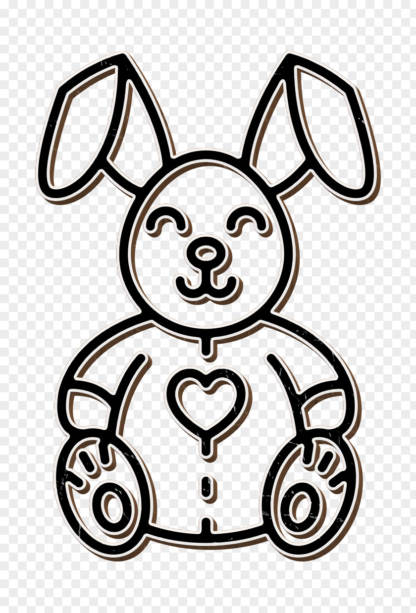 Saint Valentine Lineal Icon Rabbit Lovely Bunny PNG