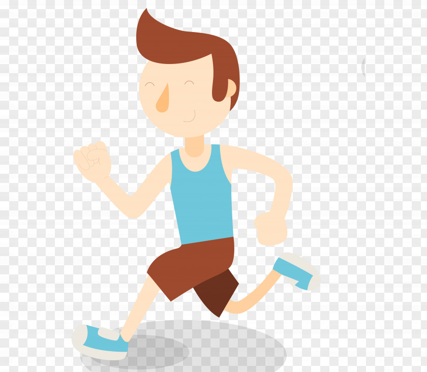 Vector Running Man In The Cartoon Adobe Illustrator Clip Art PNG