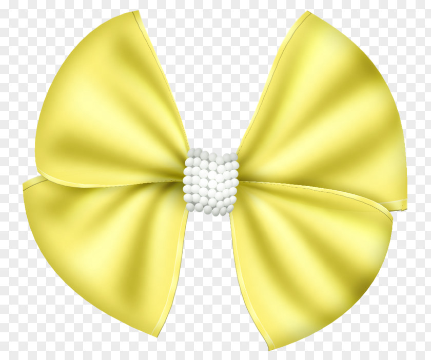 Yellow Bow Ribbon Clip Art PNG