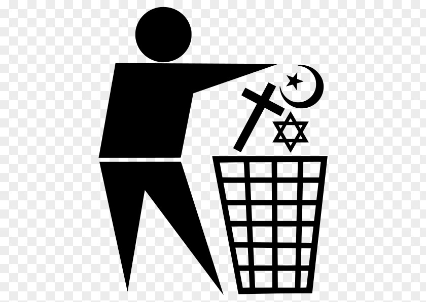 Antireligion Atheism Religious Symbol Rubbish Bins & Waste Paper Baskets PNG