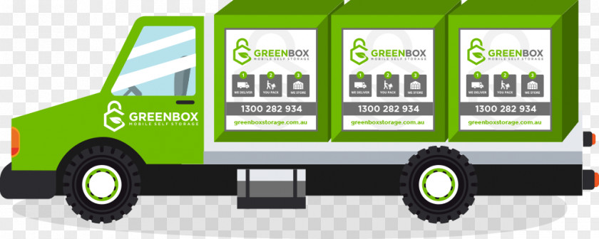 Delivery Truck Greenbox Self Storage Brand Car Commercial Vehicle PNG