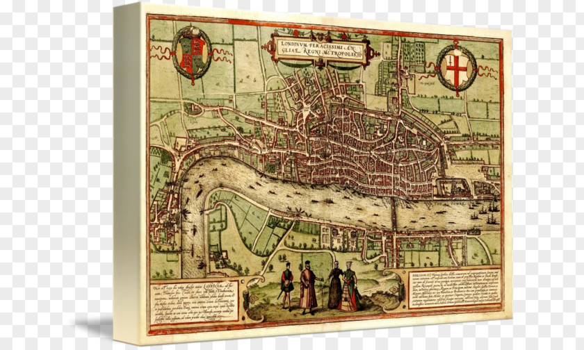 Map 16th Century Chester Cities Of The World Gough PNG