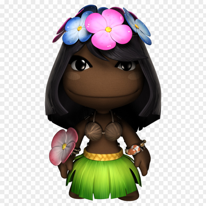 Tiki LittleBigPlanet 3 Hawaiian Lei Aloha Shirt PNG