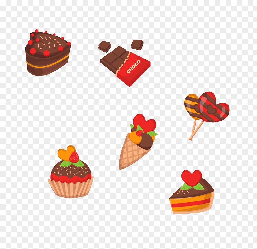 Chocolate Cake Ice Cream Cupcake Bar Dessert PNG