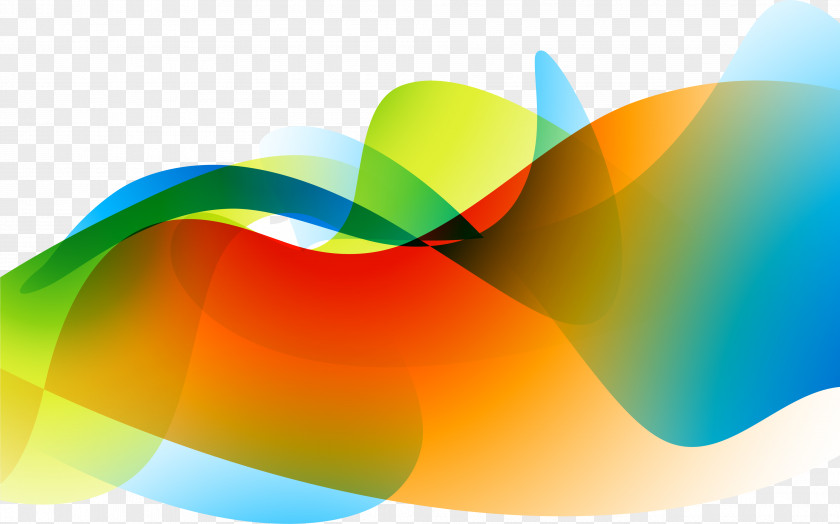 Colorful Wave Stripes PNG