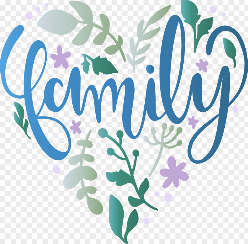 Family Day Heart Flower PNG