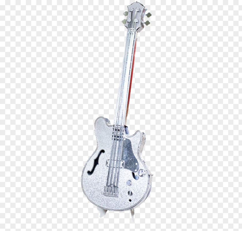 Mô Hình Kim Loại 3DBass Guitar Bass Electric Musical Instruments Art Puzzle PNG