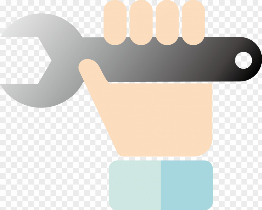 Vector Hand Wrench Brand Thumb Material PNG