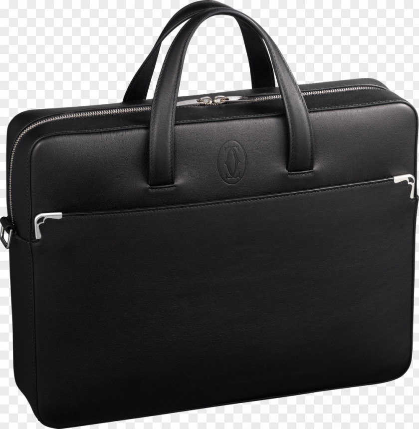 Bag Briefcase Leather Montblanc Cartier PNG