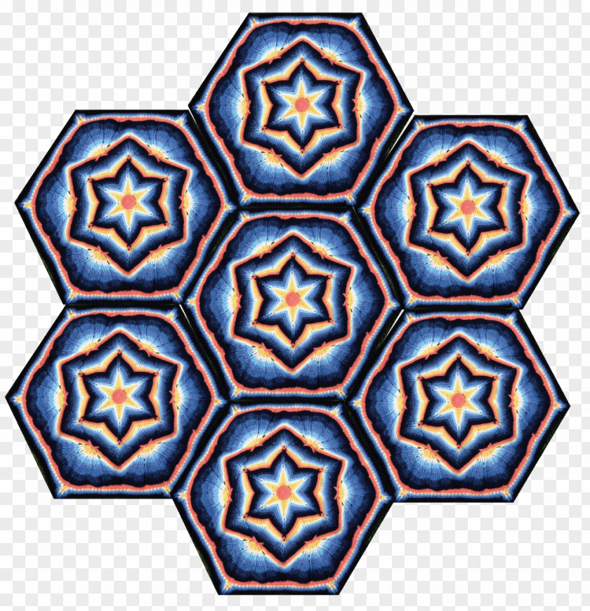 Line Symmetry Kaleidoscope Cobalt Blue Pattern PNG