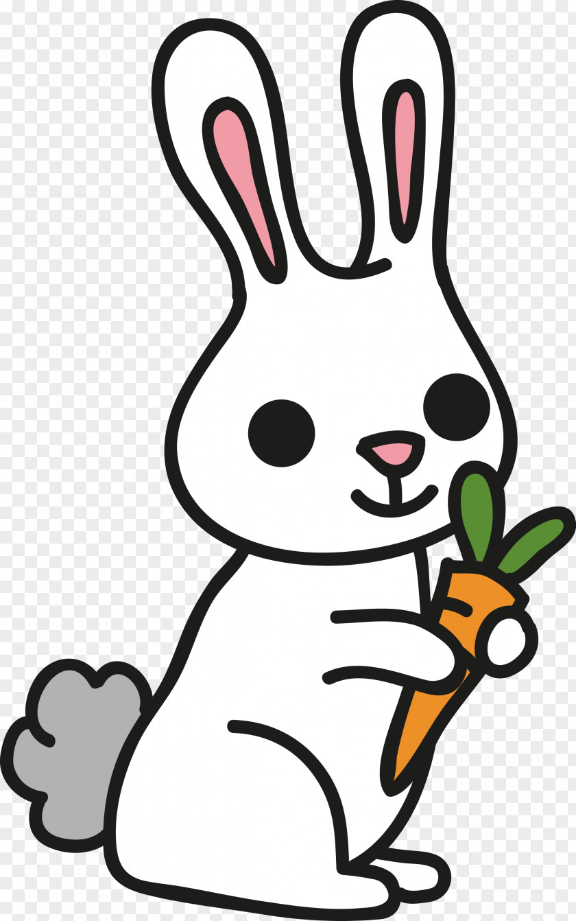 A Little Rabbit With Carrots Domestic Carrot European Clip Art PNG