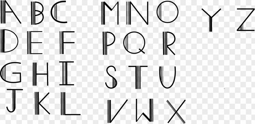 Art Deco Logo Typeface Font PNG