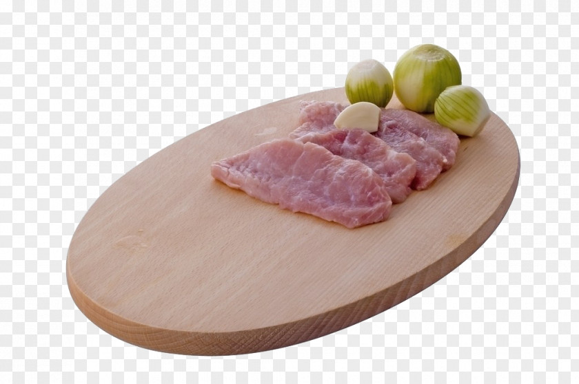 Beef Dish Plate Ham Raw Meat Wood PNG