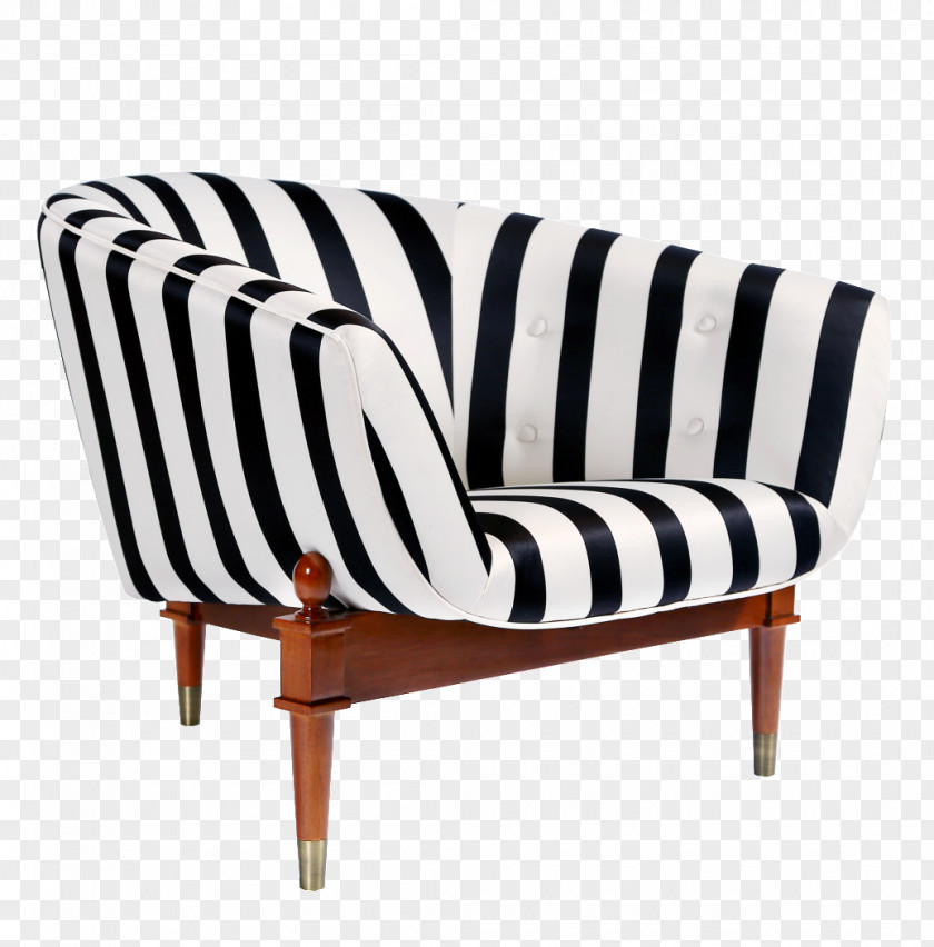 Black And White Striped Sofa Couch Furniture Club Chair Bar Stool PNG