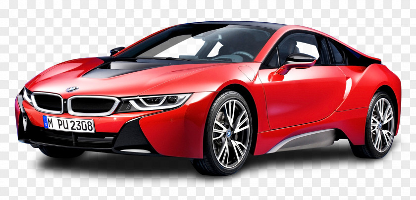 BMW I8 Protonic Red Car 2016 2017 Electric Vehicle PNG