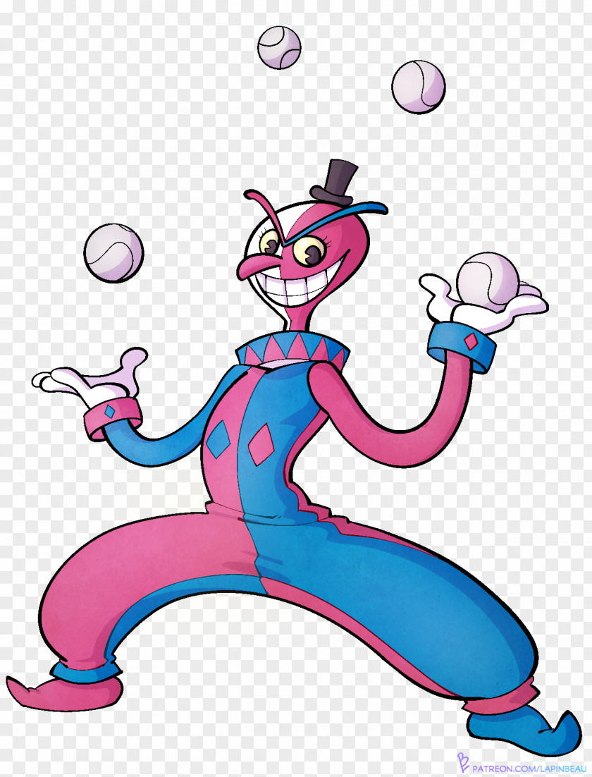 Clown Cuphead Boss Art PNG