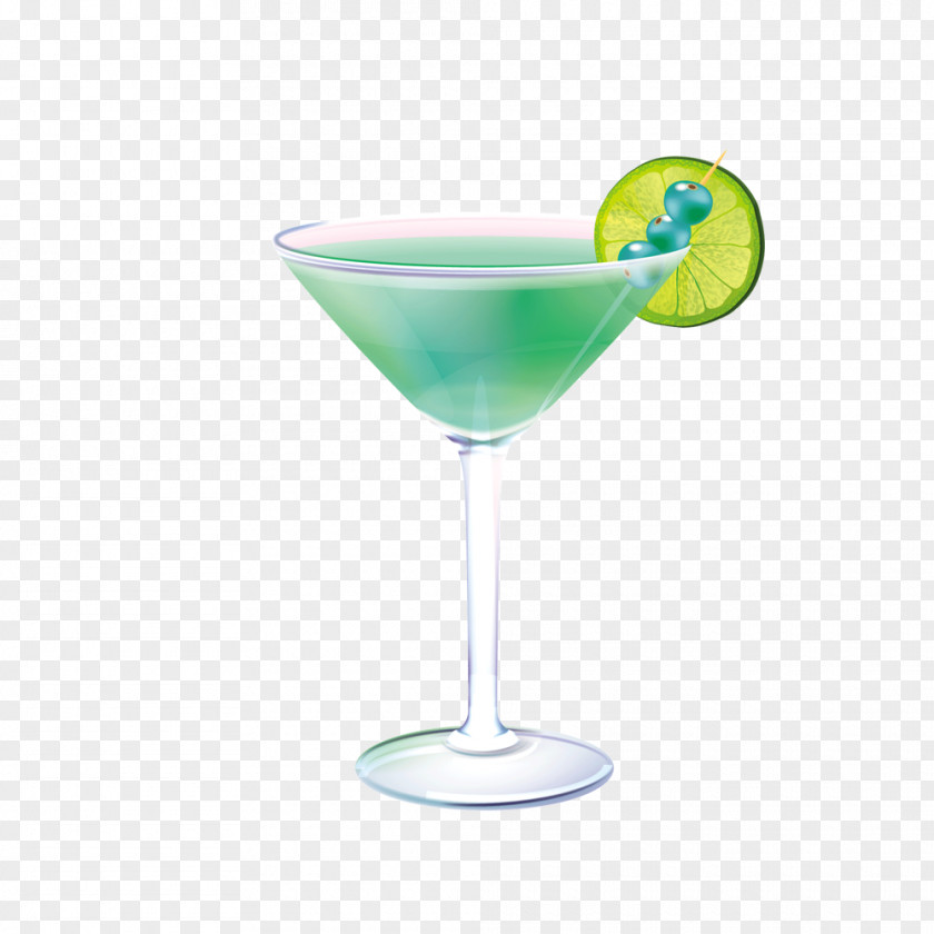 Goblet Cocktail Garnish Juice Martini Blue Hawaii PNG
