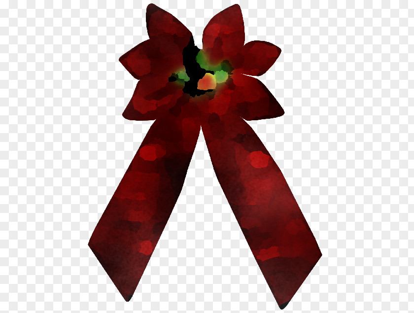 Red Green Ribbon Petal Flower PNG