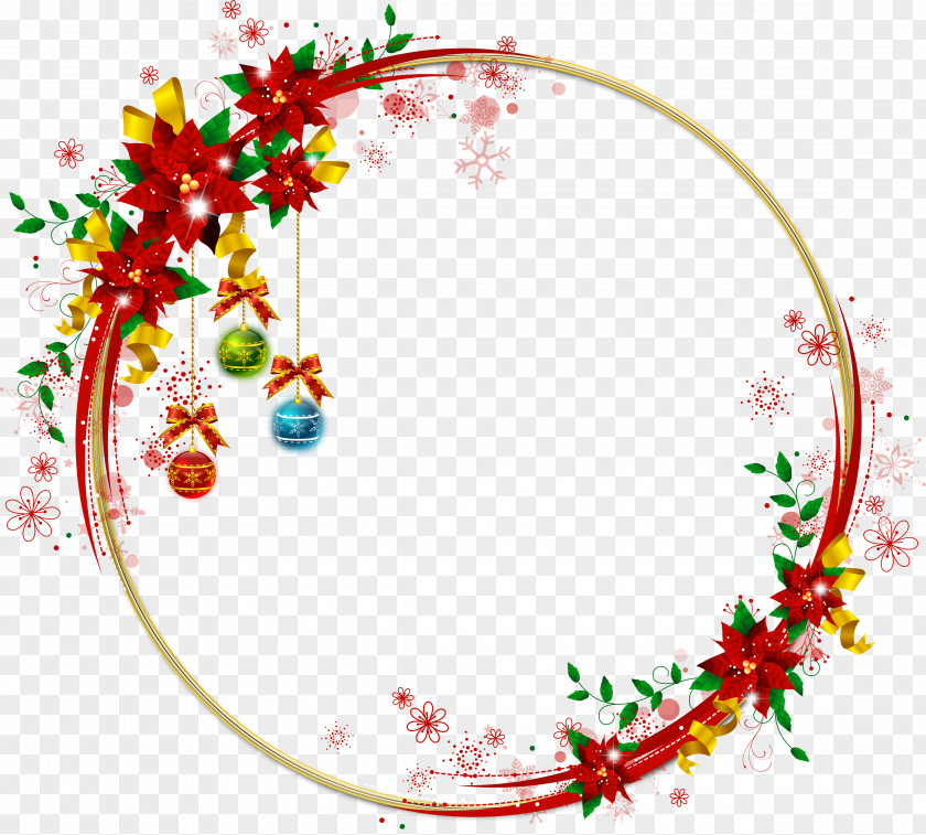 Round Frame Borders And Frames Christmas Picture Clip Art PNG