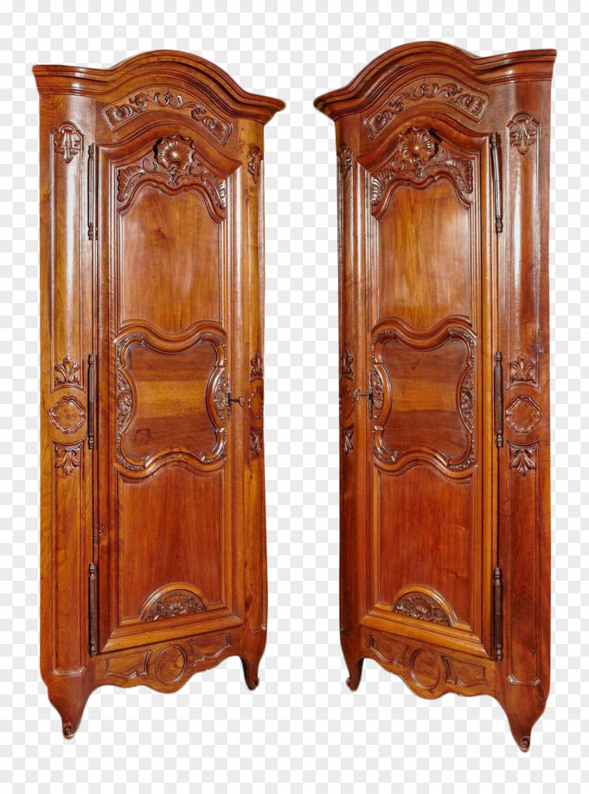 Antique Carved Exquisite Cupboard Cabinetry 18th Century Furniture PNG