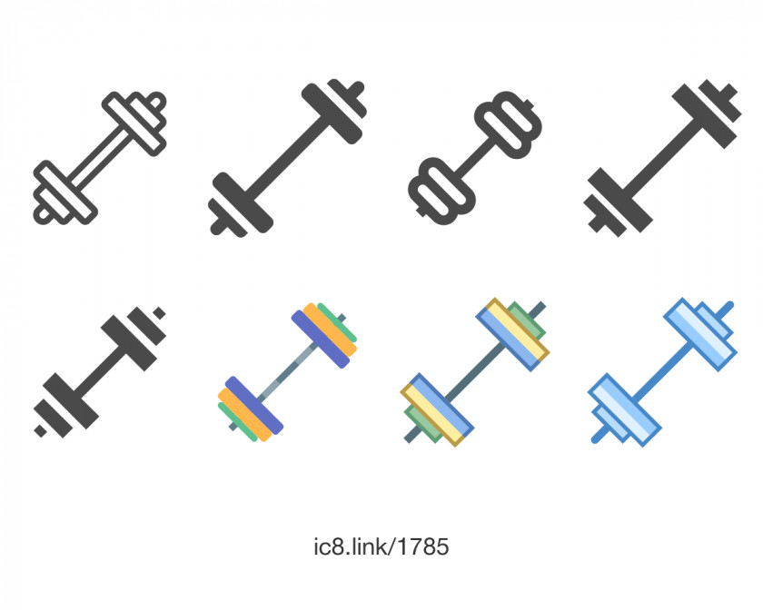 Barbell Font PNG