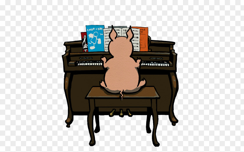 Play Piano Player Pig Cartoon Clip Art PNG