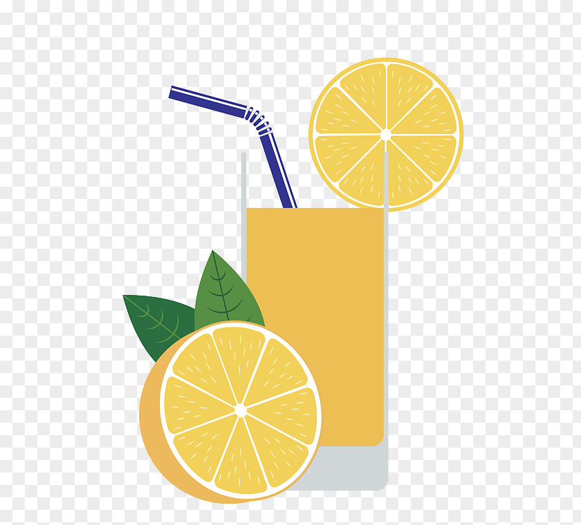 Flat Breeze Orange Juice Soft Drink Illustrations Lemonade PNG