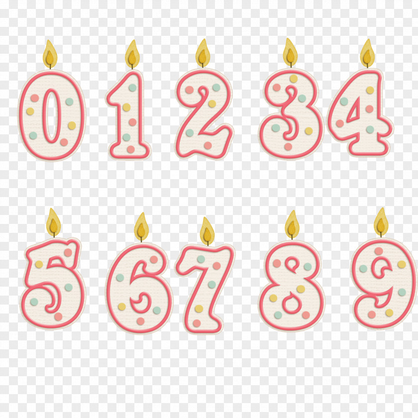 Number Candle Birthday Cake PNG