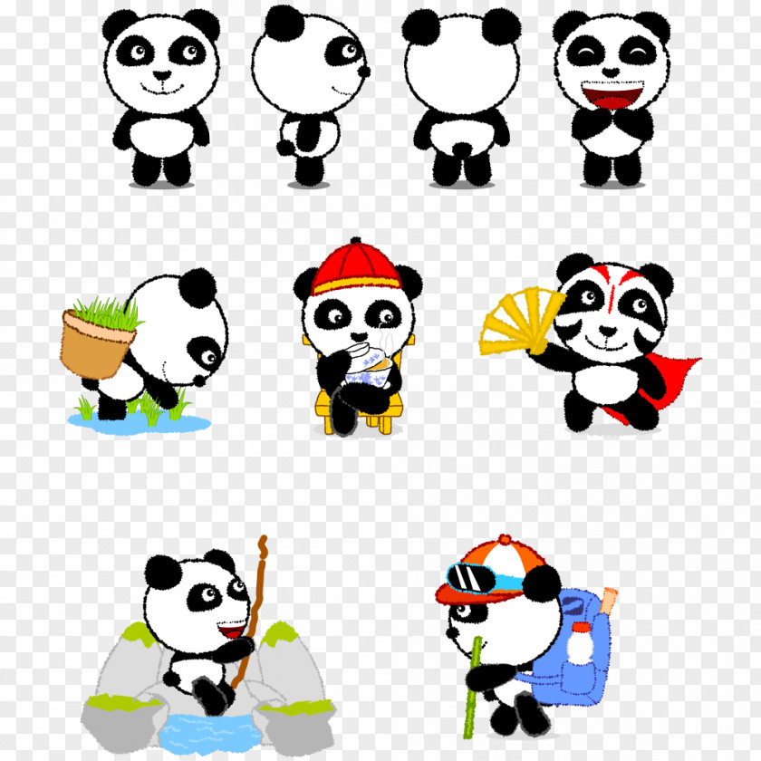 Panda Giant Sichuan Red PNG