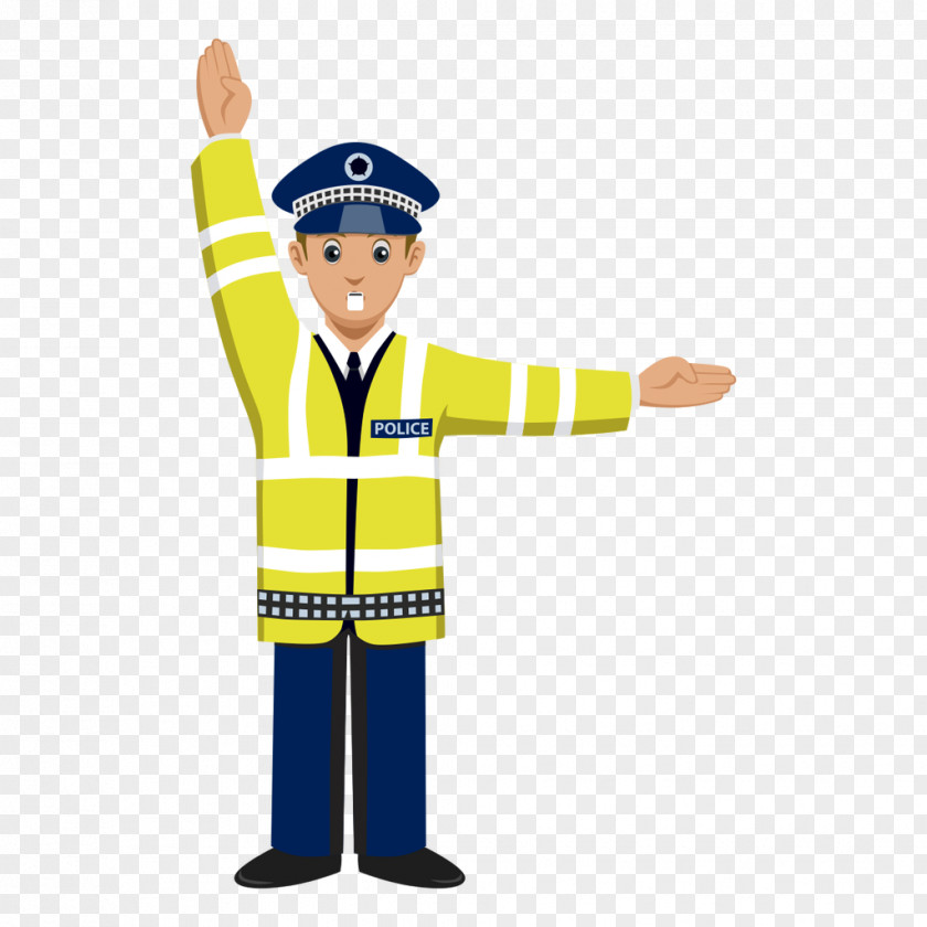 Vector Command Traffic Police Officer Clip Art PNG