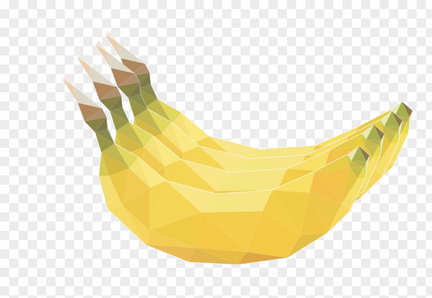 Banana Mosaic Yellow Beak Illustration PNG