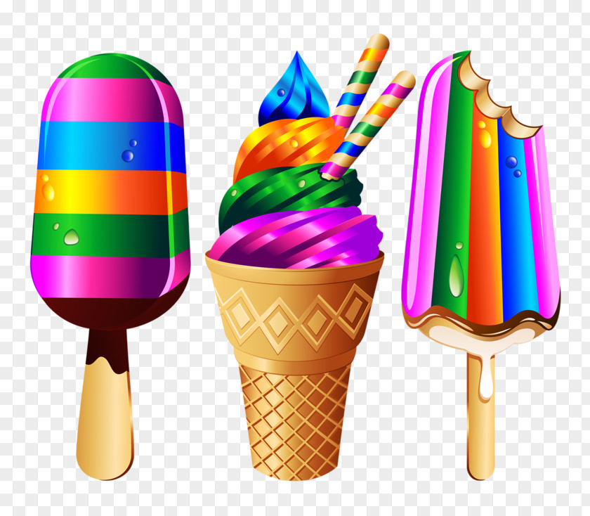 Color Ice Cream Cone Sundae Cupcake PNG