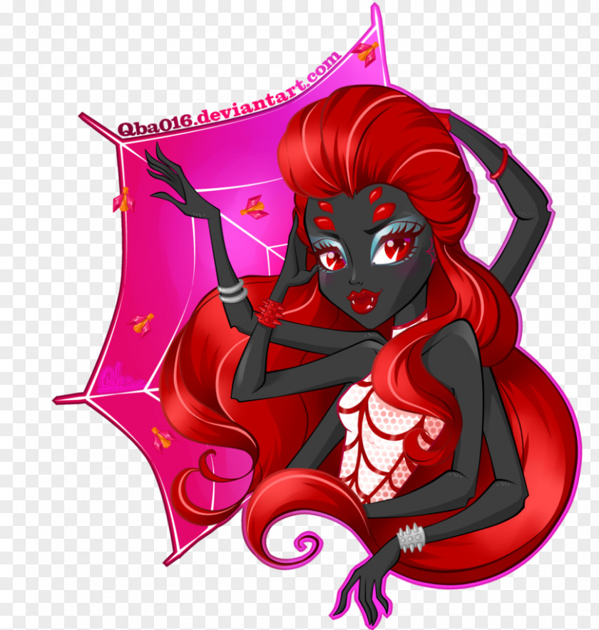 Ghoul Monster High Wydowna Spider Doll Art PNG