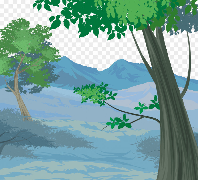 Vector Forest Euclidean PNG