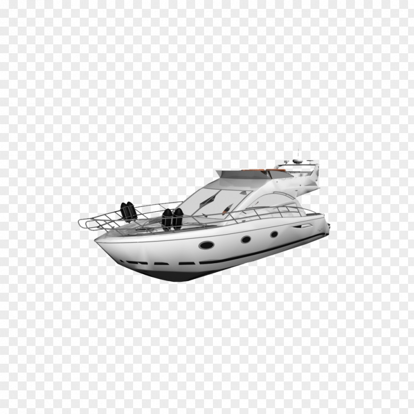3D Yacht Watercraft Scale Model PNG