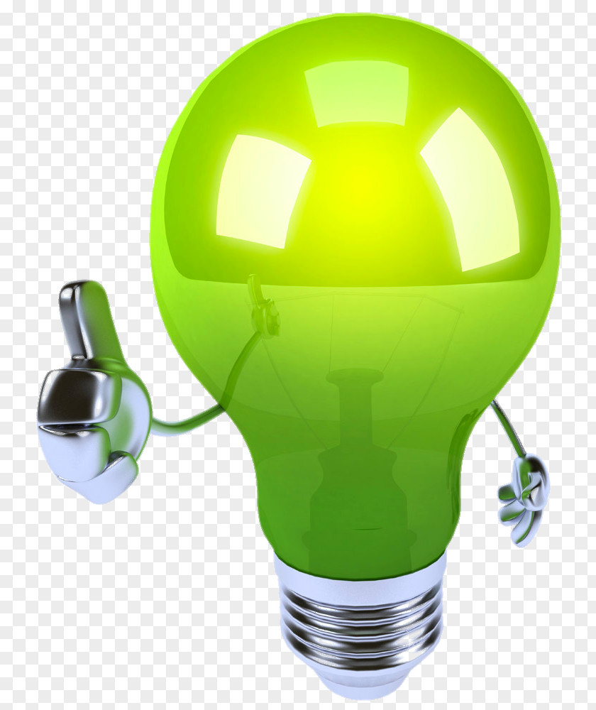Green Light Bulb Incandescent LED Lamp Clip Art PNG