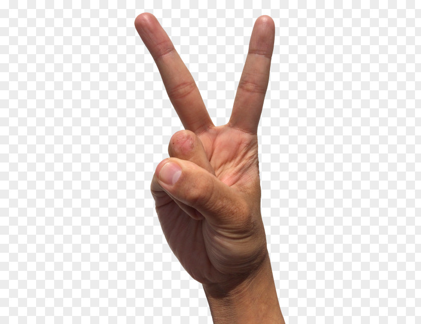 Thumb Finger V Sign Clip Art PNG