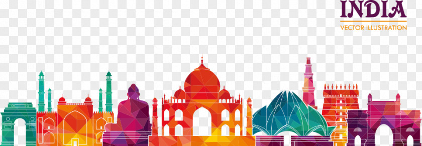 Vector Illustration Indian Architecture Cuisine Travel Business Food PNG