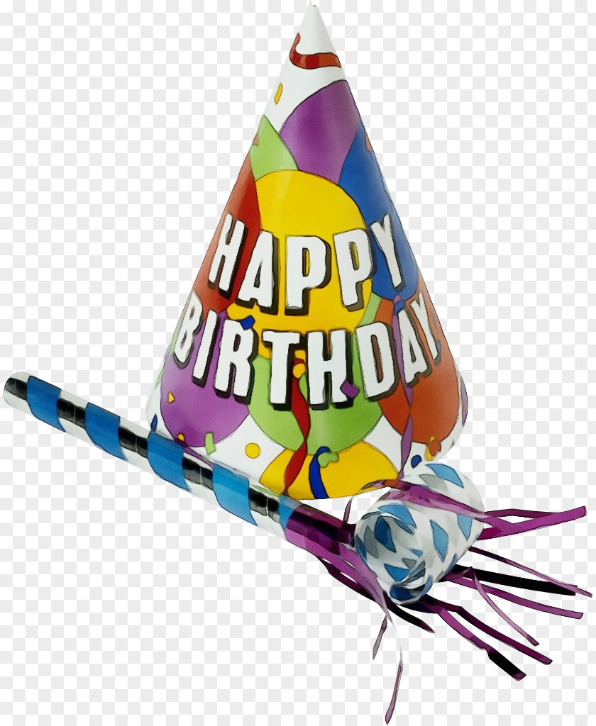Cone Party Supply Happy Birthday Balloon PNG
