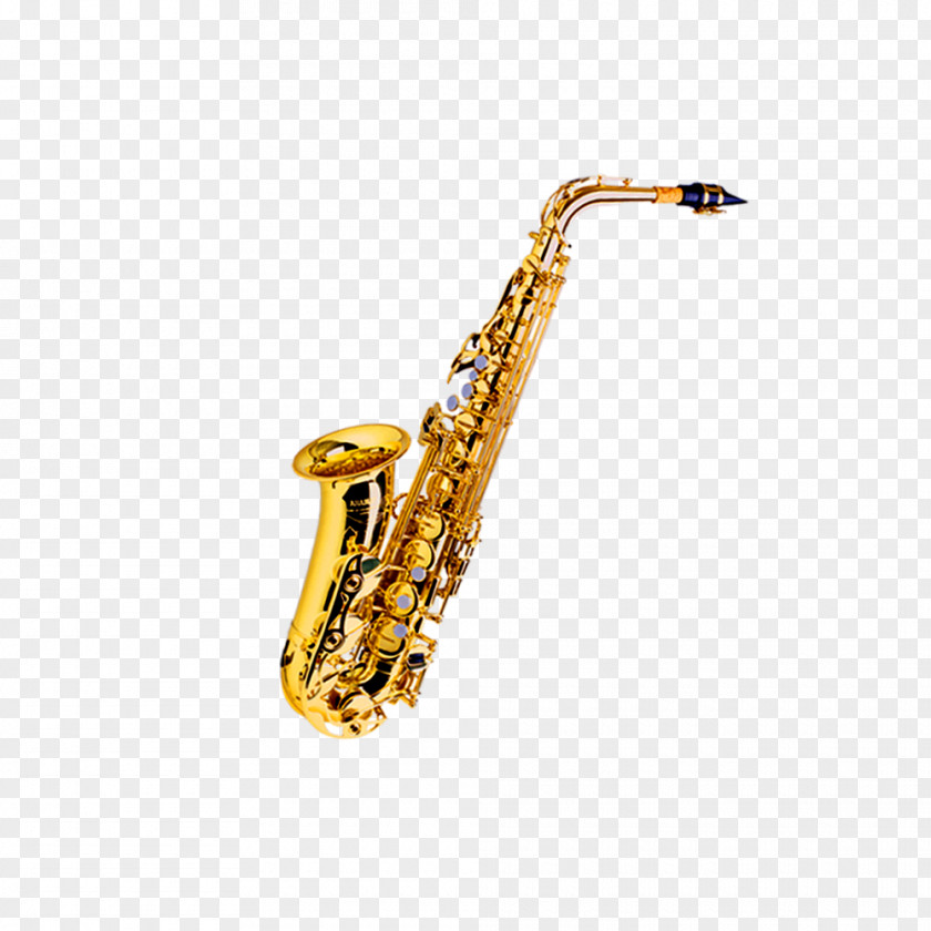 Golden Saxophone Musical Instrument Tenor PNG