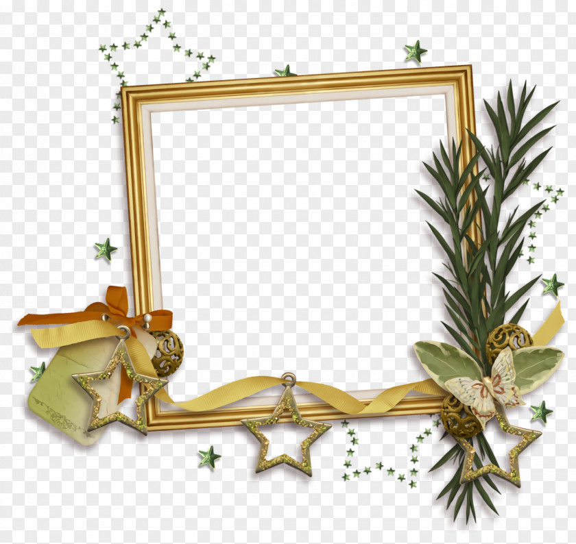 Metal Ornament Christmas Frame Border Decor PNG
