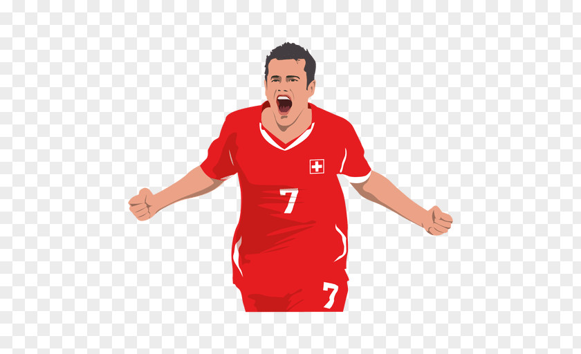 Xherdan Shaqiri Cartoon Football Player Drawing PNG