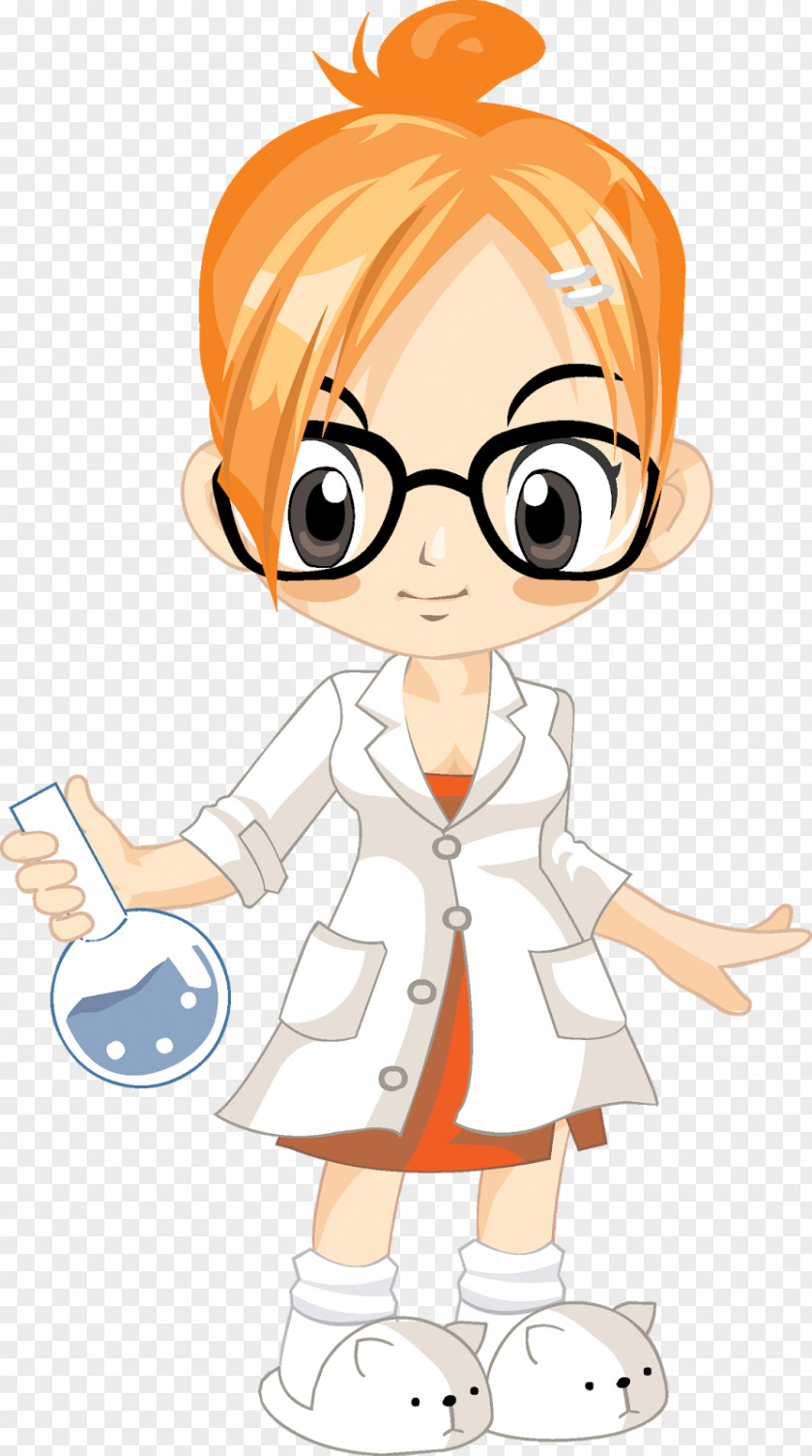 Cartoon Character Laboratory Science Chemistry Clip Art PNG