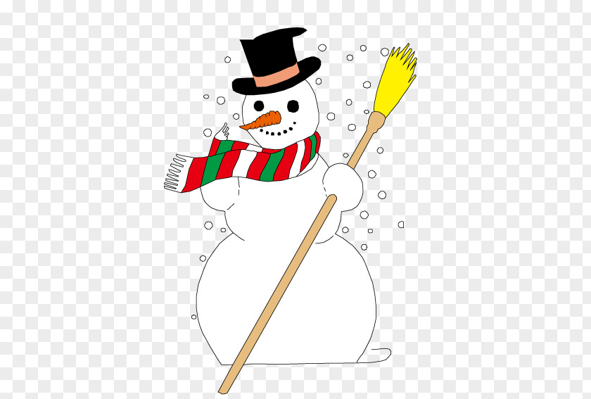 Take A Broom Snowman Animation Clip Art PNG