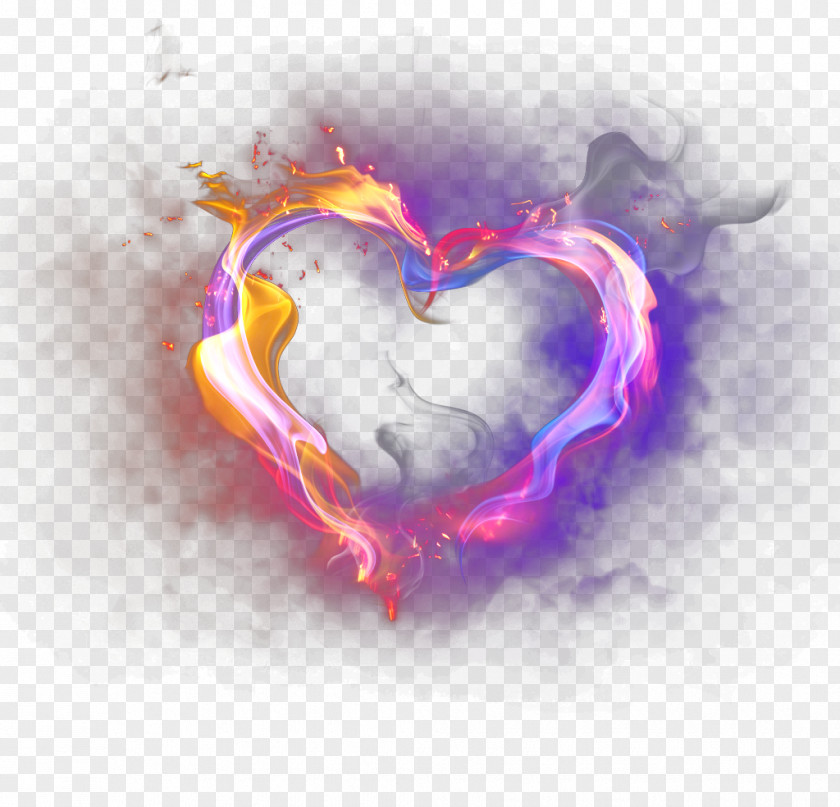 Violet Flame Heart Light Icon PNG