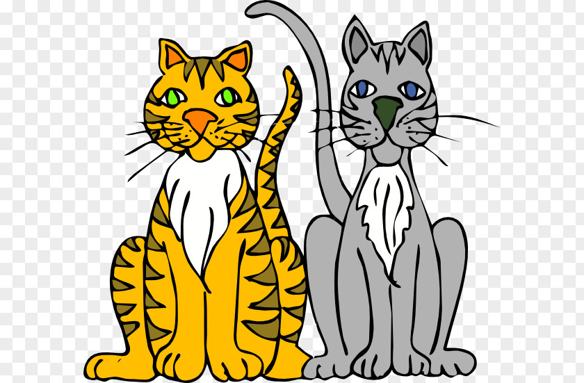 Cartoon Pictures Of Tigers Black Cat Kitten Clip Art PNG